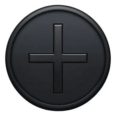 bir siyah içi boş yuvarlak içinede siyah bir artı ama artının o uçları yuvarlağı içinden azıcık çıksın sticker