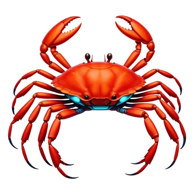 Red alien as crab, full body sticker