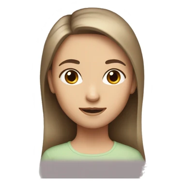 White family brown hair two daughters sticker