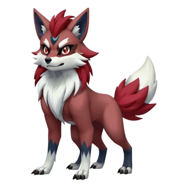 Zoroark-Lycanroc (midnight form)-hybrid full body sticker