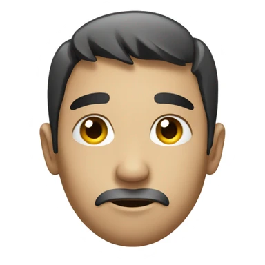 Face looking to the side suspiciously  sticker