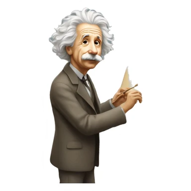 albert einstein painter easel painting a paintings sticker