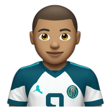 kyllian mbappe with OM jersey sticker