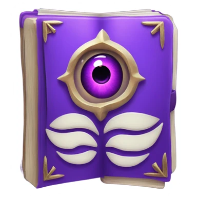 spell book that's purple with evil eye in the middle sticker