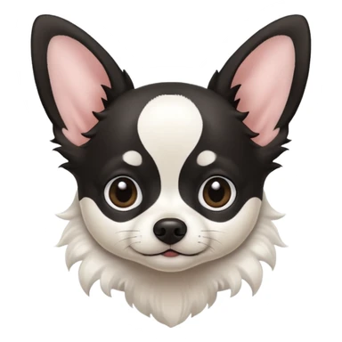 White and black chihuahua with floppy ears sticker