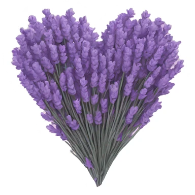 A heart with lavender ￼ sticker