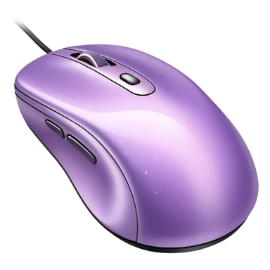 Realistic glitter pastel purple computer mouse sticker