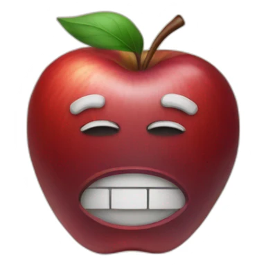 red apple hacker sticker