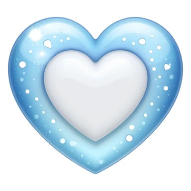 white heart with a sparkle center sticker