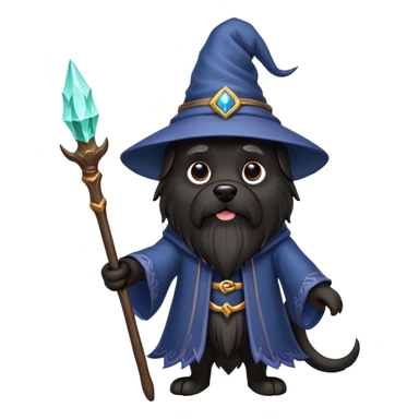 black dog Wizard sticker
