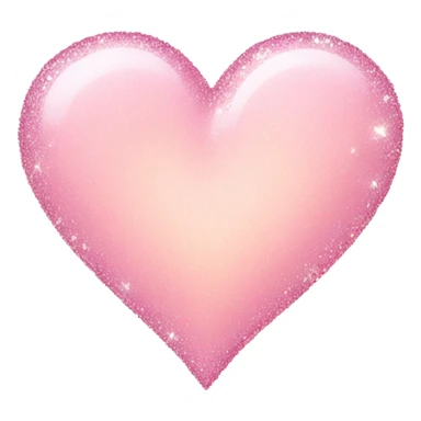 Light pink pastel heart with sparkles sticker