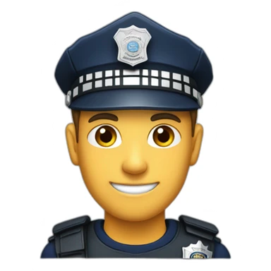 Carnero con gorra de policía  sticker