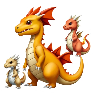Cubone-dragonite-Marowak-Charmeleon-Fakémon-creature (full body) sticker