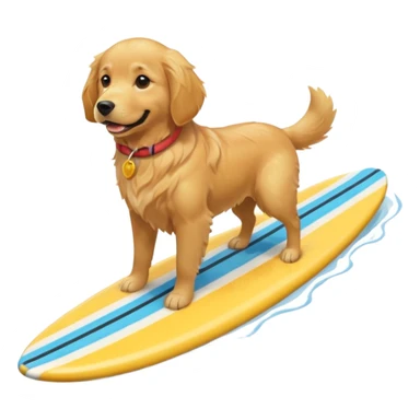 Dog riding a surfboard  sticker