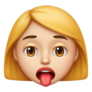 classic emoji style face biting lip, looking anxious sticker