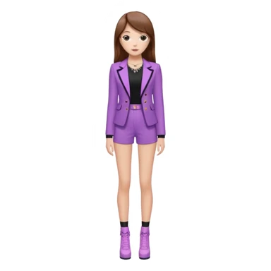 Pelo castaño,delgada,alta, mi color favorito es el lila me gusta lo coquet y lo asthetic,estoy asiendo mi Glow up y soy fan a BLAK PINK 🖤🩷 sticker