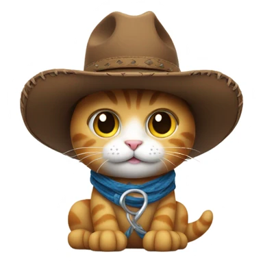 cowboy cat with lasso sticker