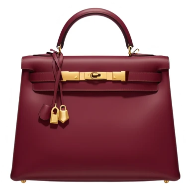 hermes kelly burgundy color bag  sticker