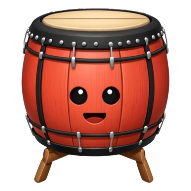 taiko drum in black sticker