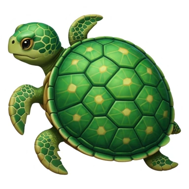 turtle moving forward, calm sticker