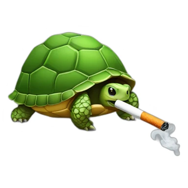 Tortue qui fumé des cigarette sticker