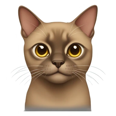 Brown Burmese cat sticker