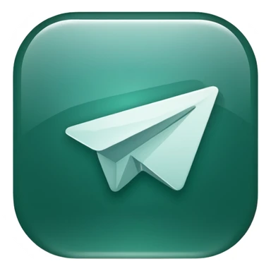 
dark green telegram logo icon without background sticker