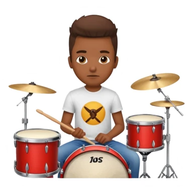 drummer at drum kit sticker