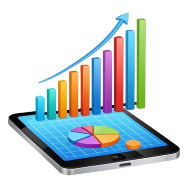 data analyze report chart no technology sticker