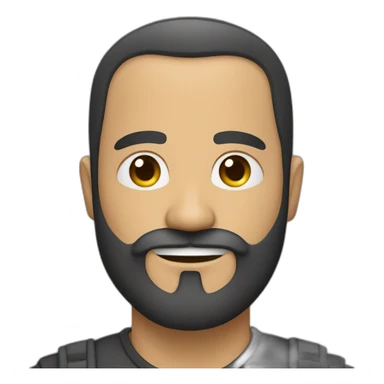 Hombre calvo con barba de candado sticker