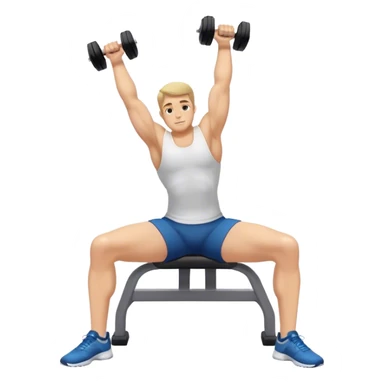 Seated Dumbbell Tricep Extension, bent elbows sticker