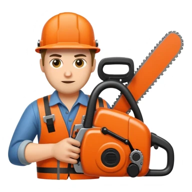 Midget with a chainsaw sticker