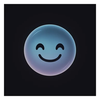 Create an ultra minimal, expressive Discord orb with a new happy expression in the style of imagen-4-fast-KaUtLiSA10F. Focus on the orb's minimalism and expressiveness with a happy mood. sticker