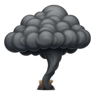 A thick dark funnel cloud sweeping across open plains. sticker