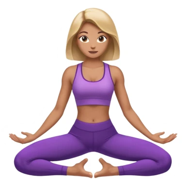 	A woman in purple leggings and top lifting her chest in cobra pose, glowing sunset background, relaxed atmosphere. sticker
