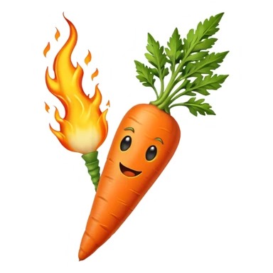 Flaming carrot sticker