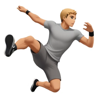 A person performing a parkour move, leaping between buildings or scaling a wall with agility and precision. The scene captures dynamic motion, showcasing strength, flexibility, and the thrill of urban acrobatics against an urban cityscape backdrop. sticker