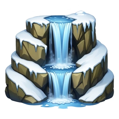 winter snow waterfall sticker