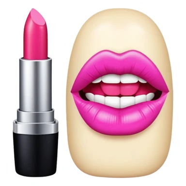 pink lipstick cosmetics sticker