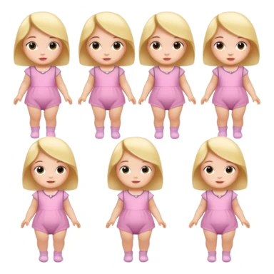 Baby Girl, Different Poses, different outfit sticker