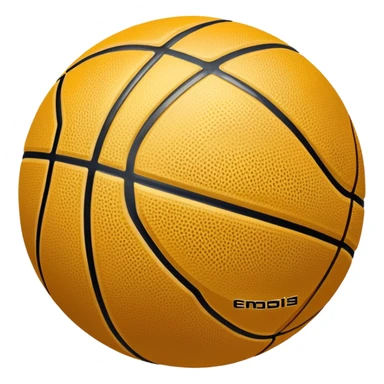 shiny gold basketball, basketball texture with black lines, metallic gold finish sticker