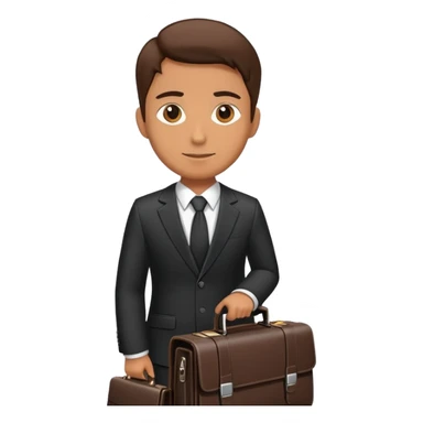 lawyer with briefcase and suit sticker