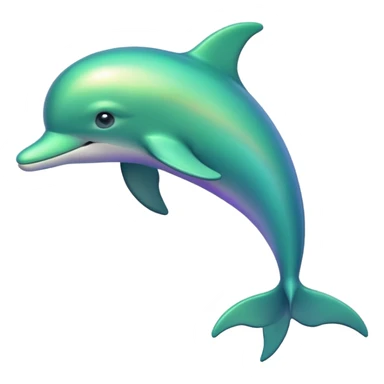 Green dolphin sticker