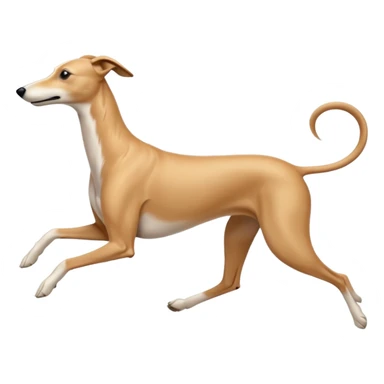 Greyhound running linear sticker