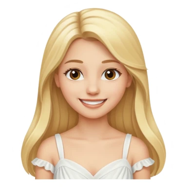 Profesora joven, sonrriente cabello rubio y de pelo largo  sticker