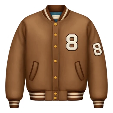 brown varsity jacket with number 85 right side chest 


 sticker