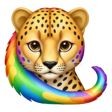Lisa frank rainbow cheetah  sticker