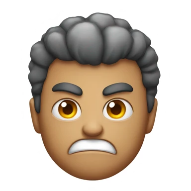 An angry guy with a volcano head  sticker