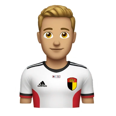 a man with Belgium football jersey sticker