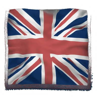 Scarf with Union Jack sticker